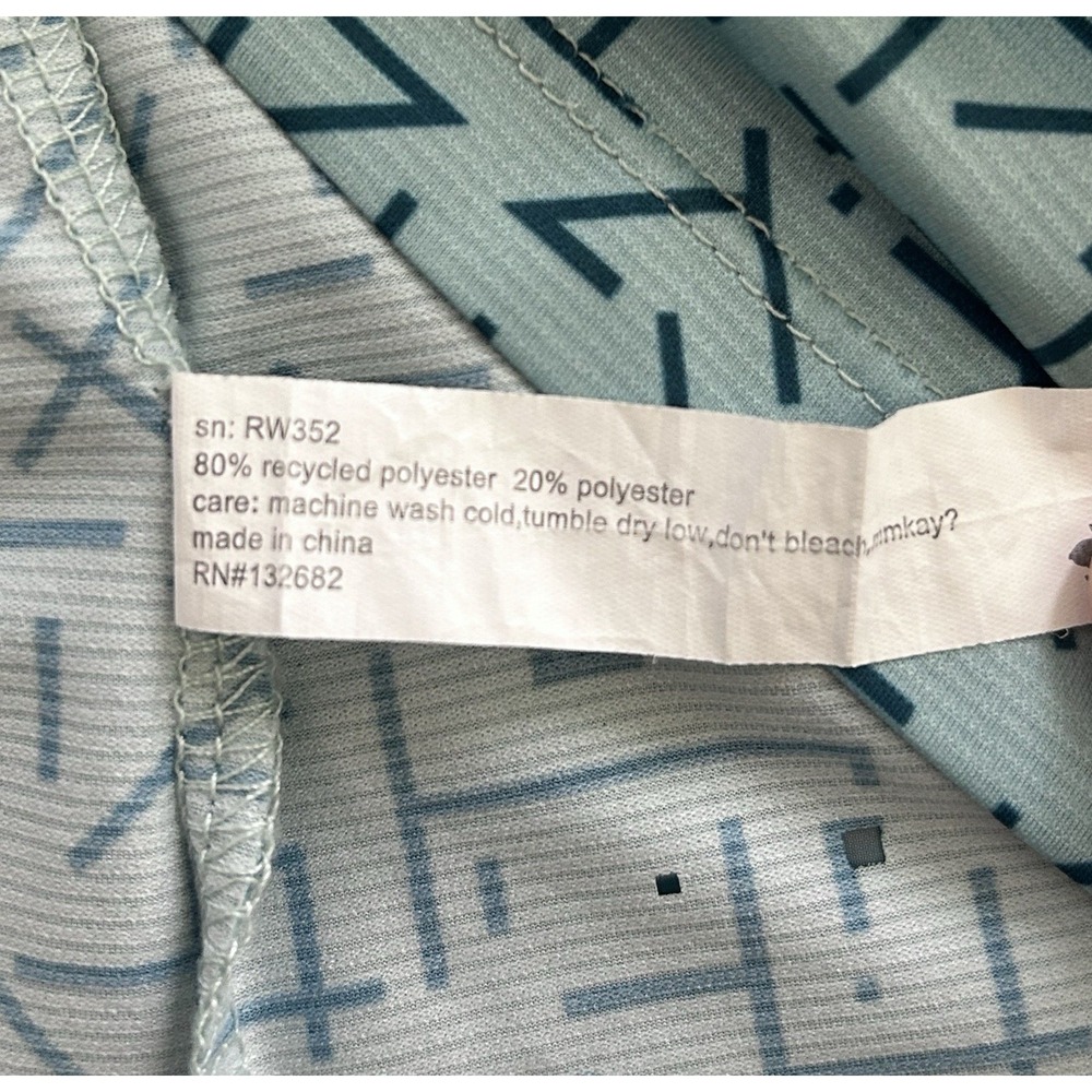 Rabbit Race Pace Tee Womens Small Blue Maze Running Lightweight Geometric - Picture 8 of 10